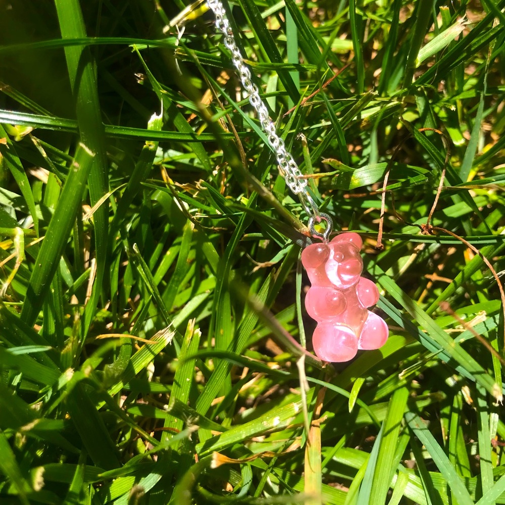 Cute Resin Gummy Bear Necklace